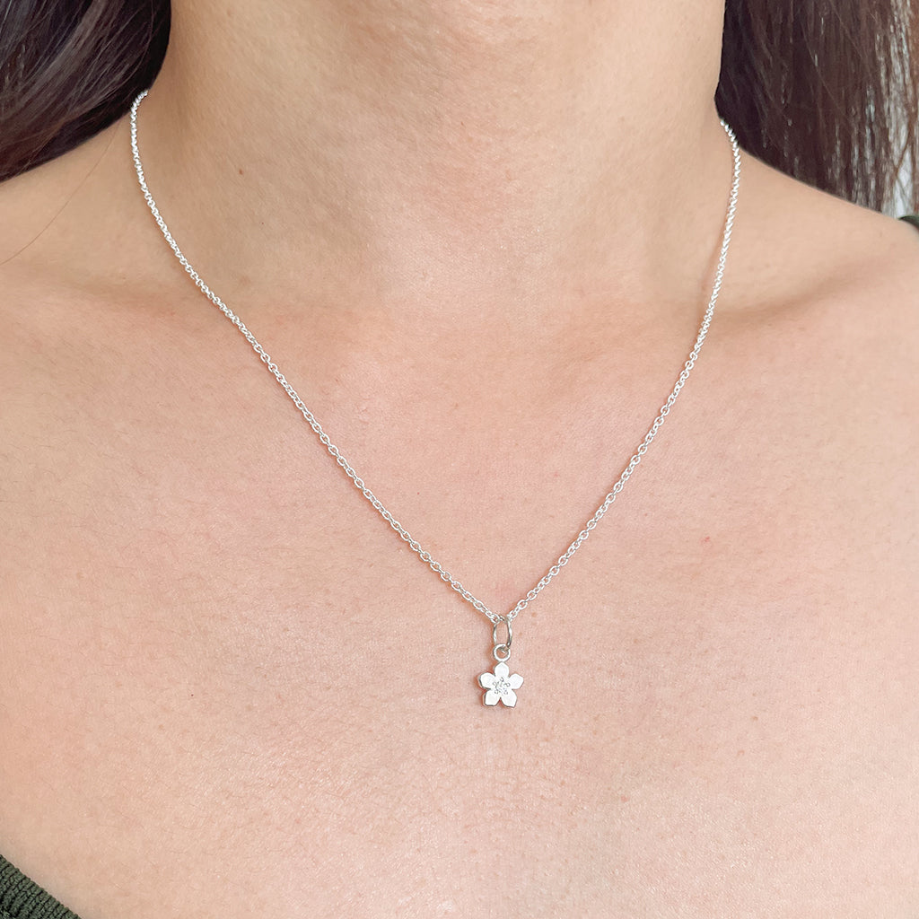 diamond flower necklace