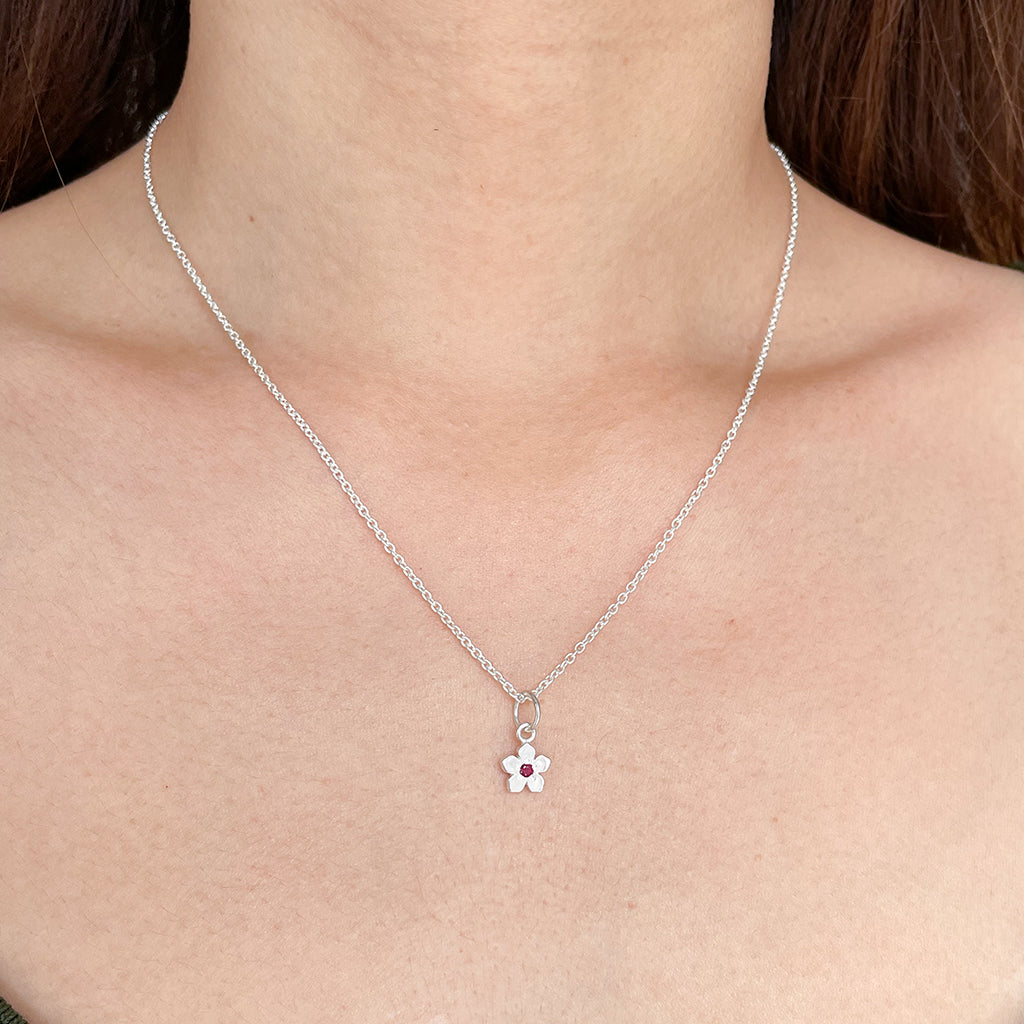 July birthstone ruby necklace