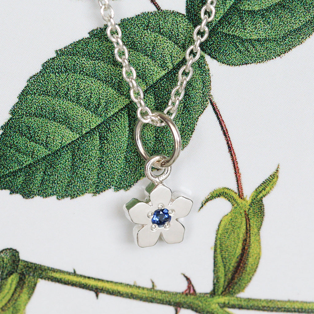 September birthstone sapphire necklace