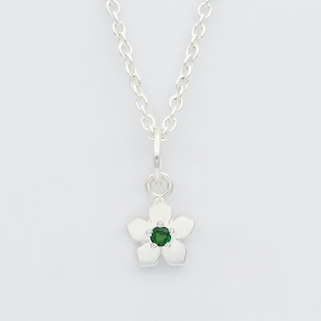 October birthstone flower necklace