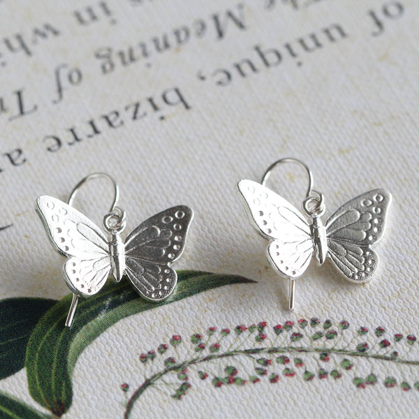 butterfly earrings silver