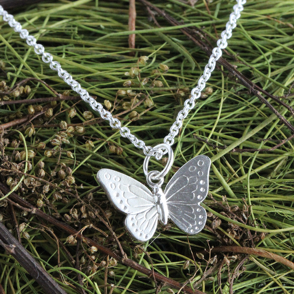 sterling silver butterfly necklace