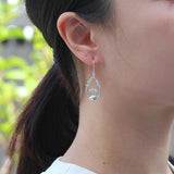 Silver fantail earrings