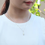 Flower bud necklace in sterling silver