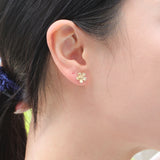 Forget me not flower earrings in gold
