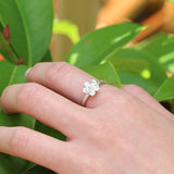 Forget me not flower ring in sterling silver