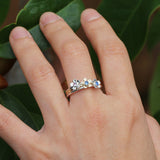 Mini forget me not flower rings