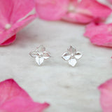 Hydrangea earrings in sterling silver