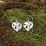 kawakawa leaf silver earrings