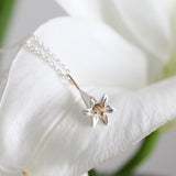 lily necklace gold and silver