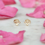 Gold mini hydrangea earrings