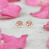 Rose gold mini hydrangea earrings