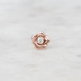 Diamond rose stud in 9ct rose gold