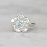 silver rose ring