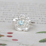 silver rose ring