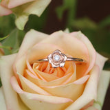 Diamond rose ring in rose. gold