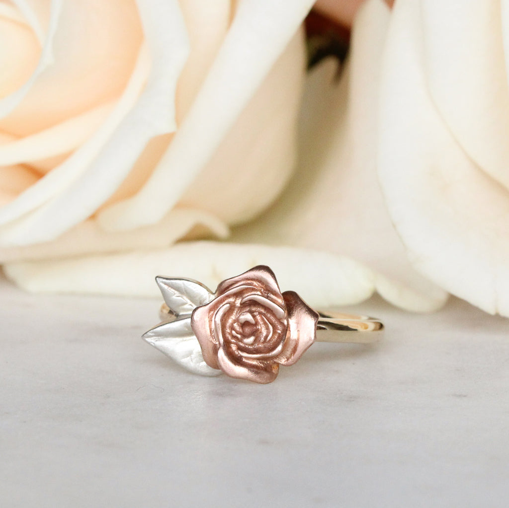 rose ring in gold