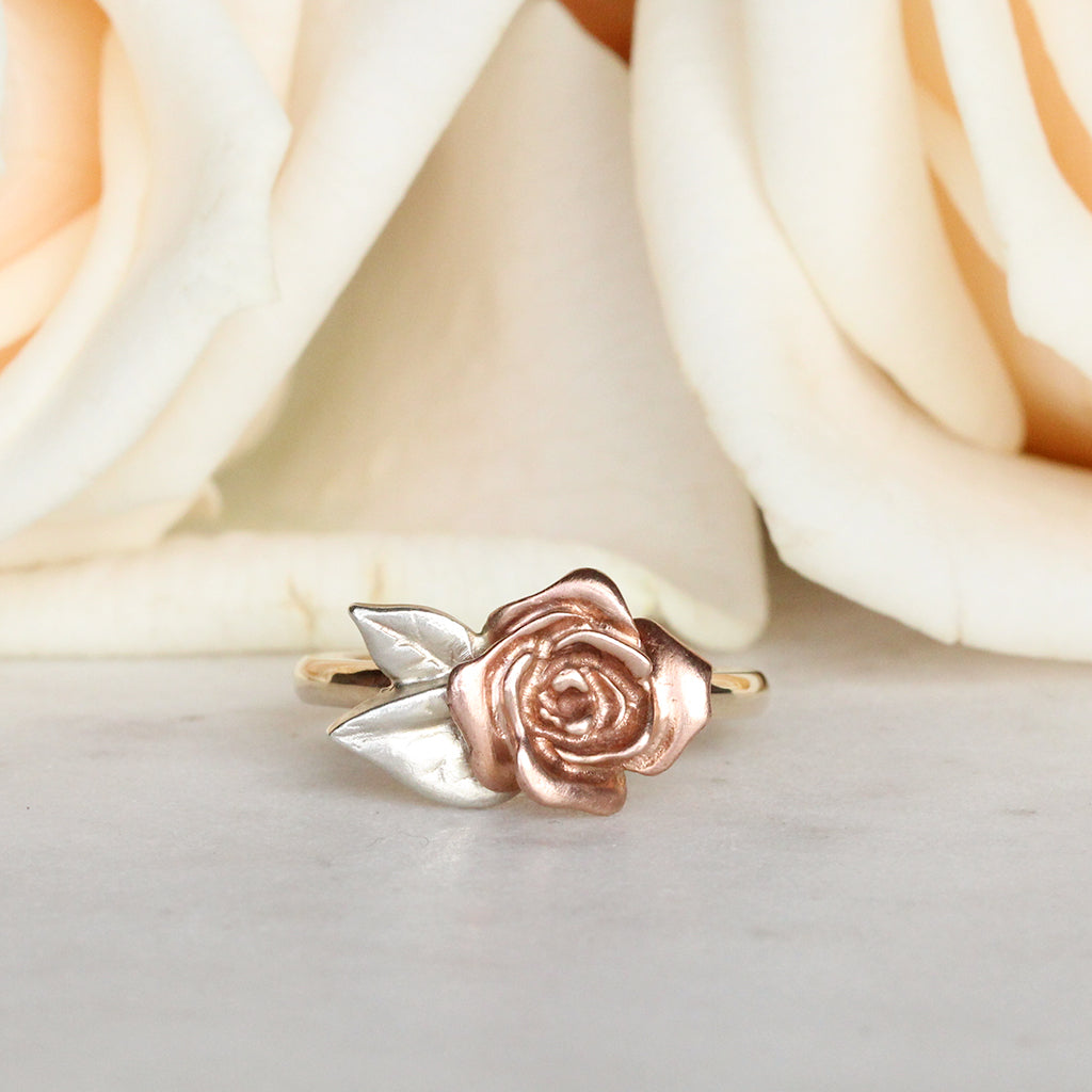 rose ring in gold