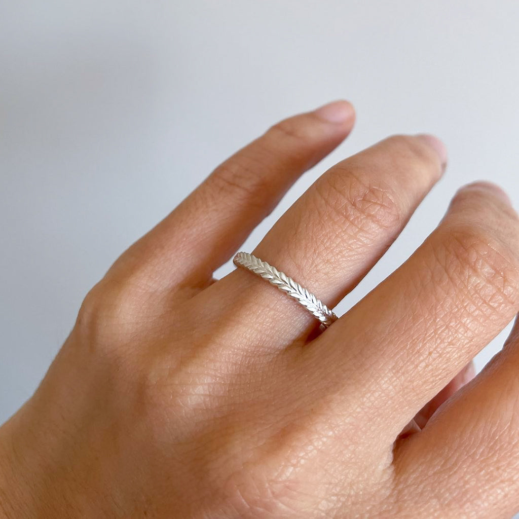 silver fern wedding ring
