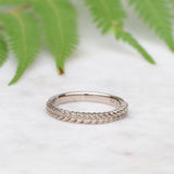 Silver fern wedding ring in 18ct white gold