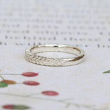 Silver fern ring in 9ct white gold