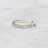 Silver fern ring in 9ct white gold