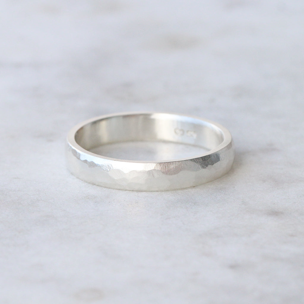 men's hammered ring