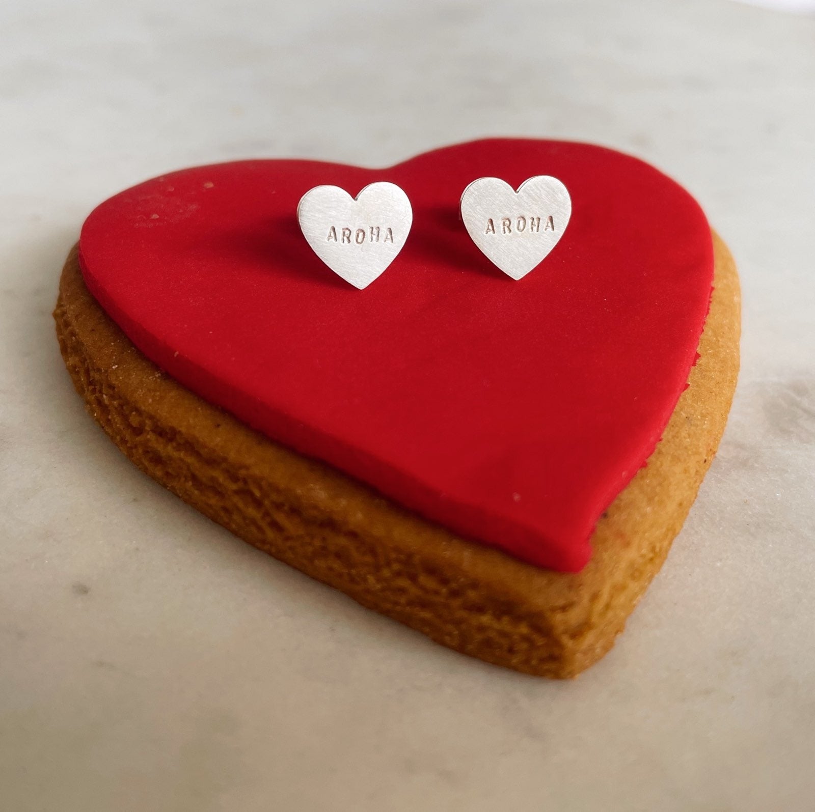 aroha heart earrings