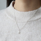 silver cherry blossom necklace