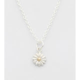 daisy necklace in gold and silver