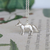 fox necklace sterling silver