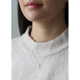 hydrangea necklace in silver and rose gold