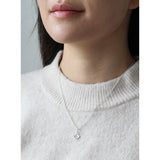 hydrangea necklace in silver