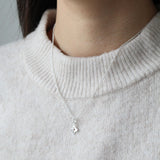 hydrangea pendant in rose gold and silver