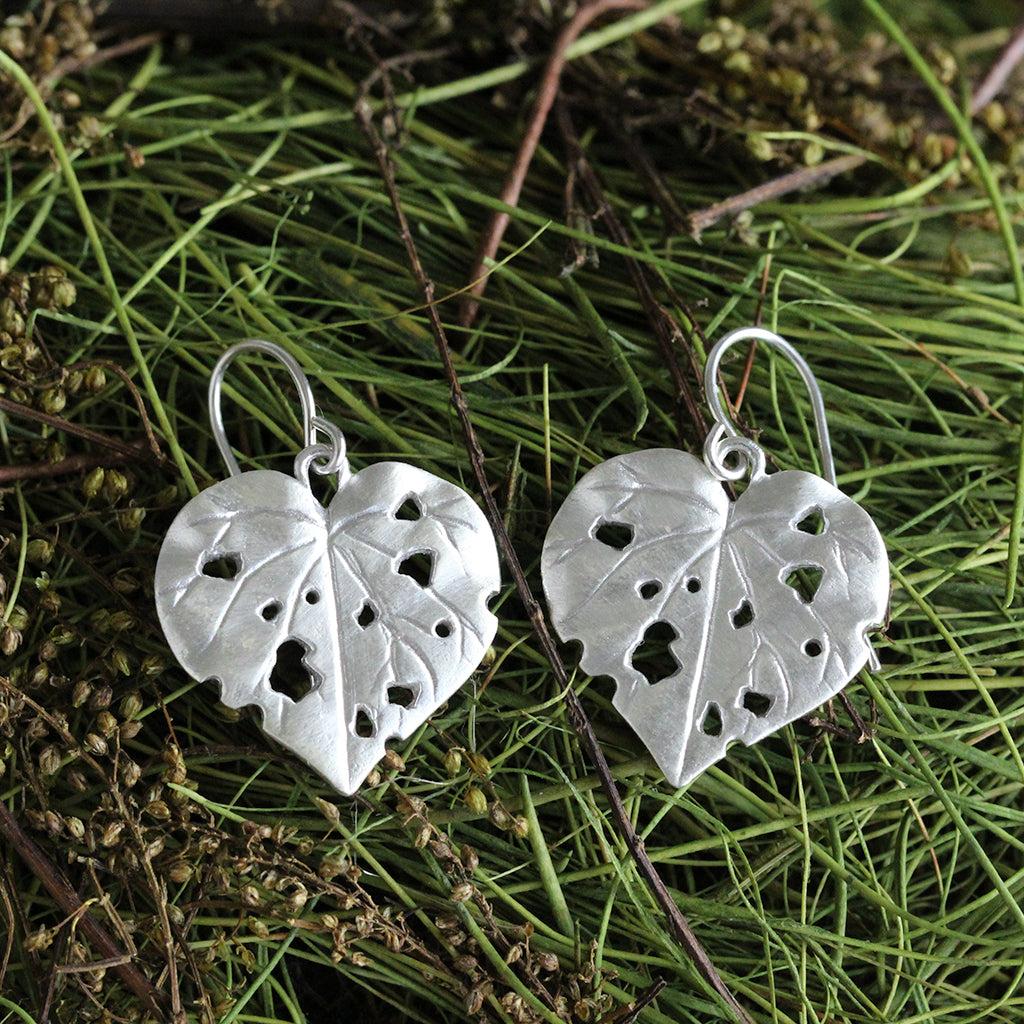 kawakawa leaf earrings