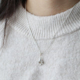 lily pendant in gold and silver