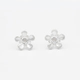 manuka flower earrings silver