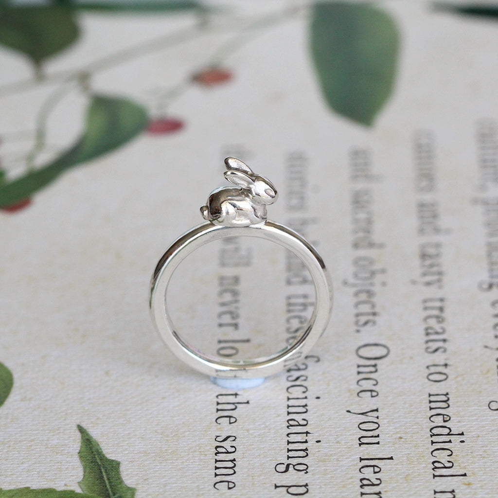 rabbit ring sterling silver
