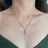 rose necklace rose gold