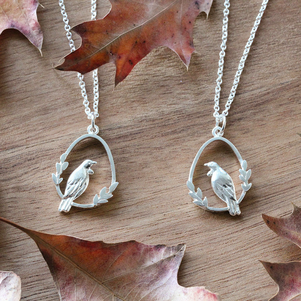 Tui bird necklace