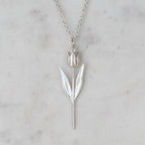silver tulip necklace