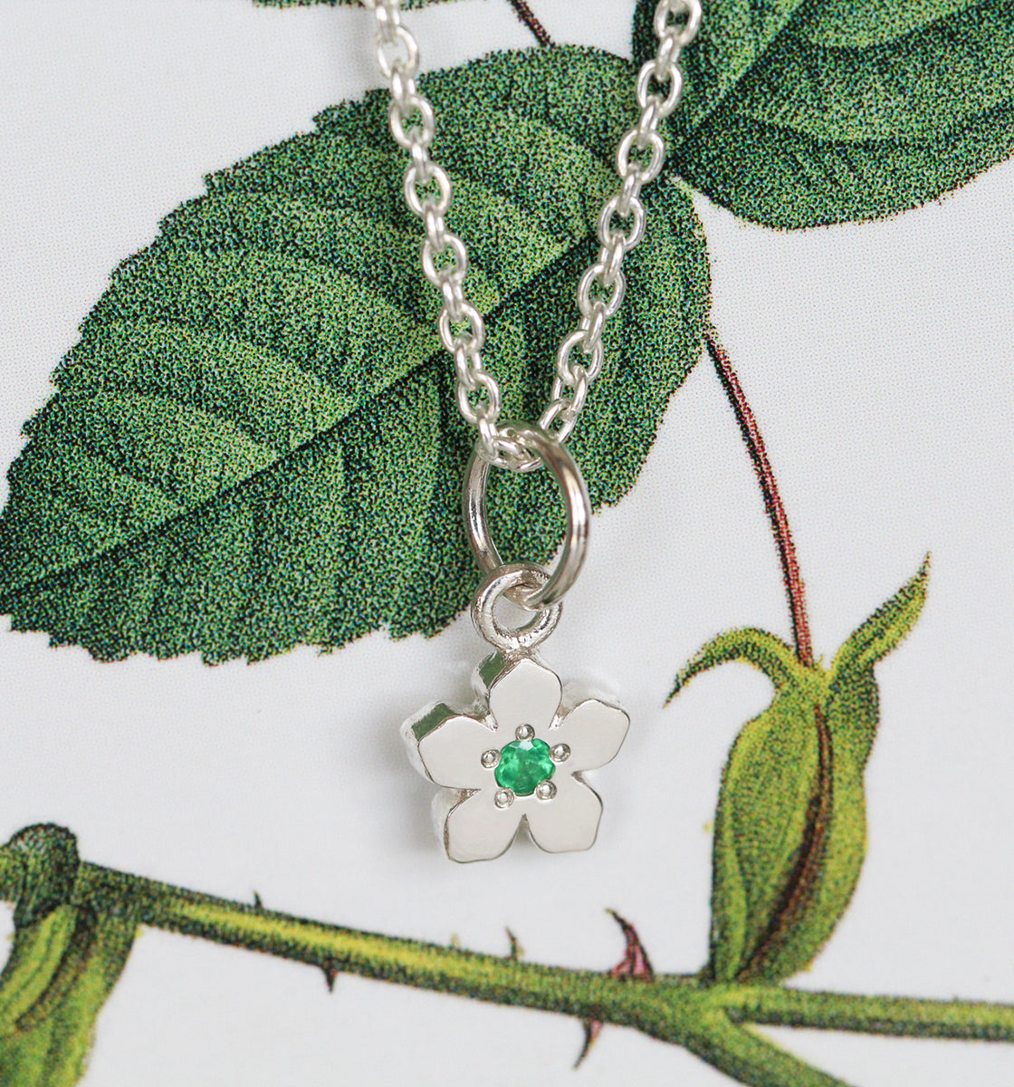 birthstone flower necklaces