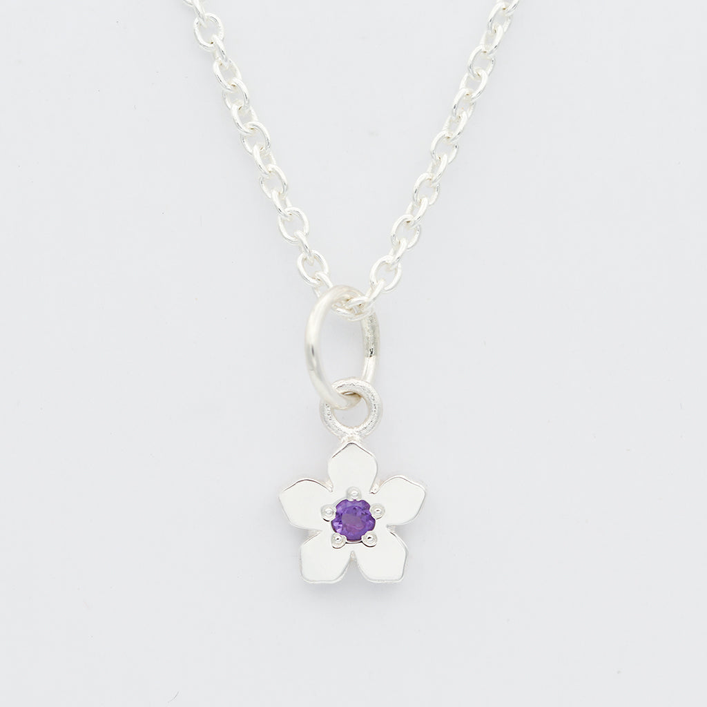 amethyst flower necklace