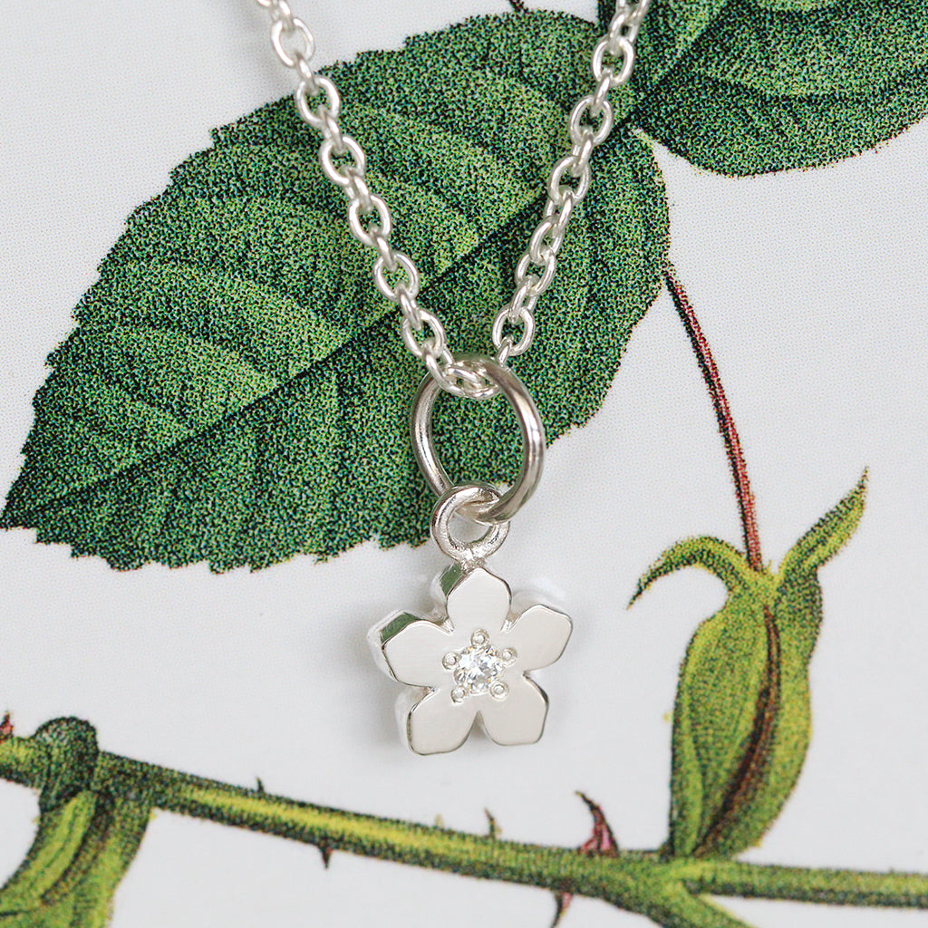 April birthstone diamond necklace