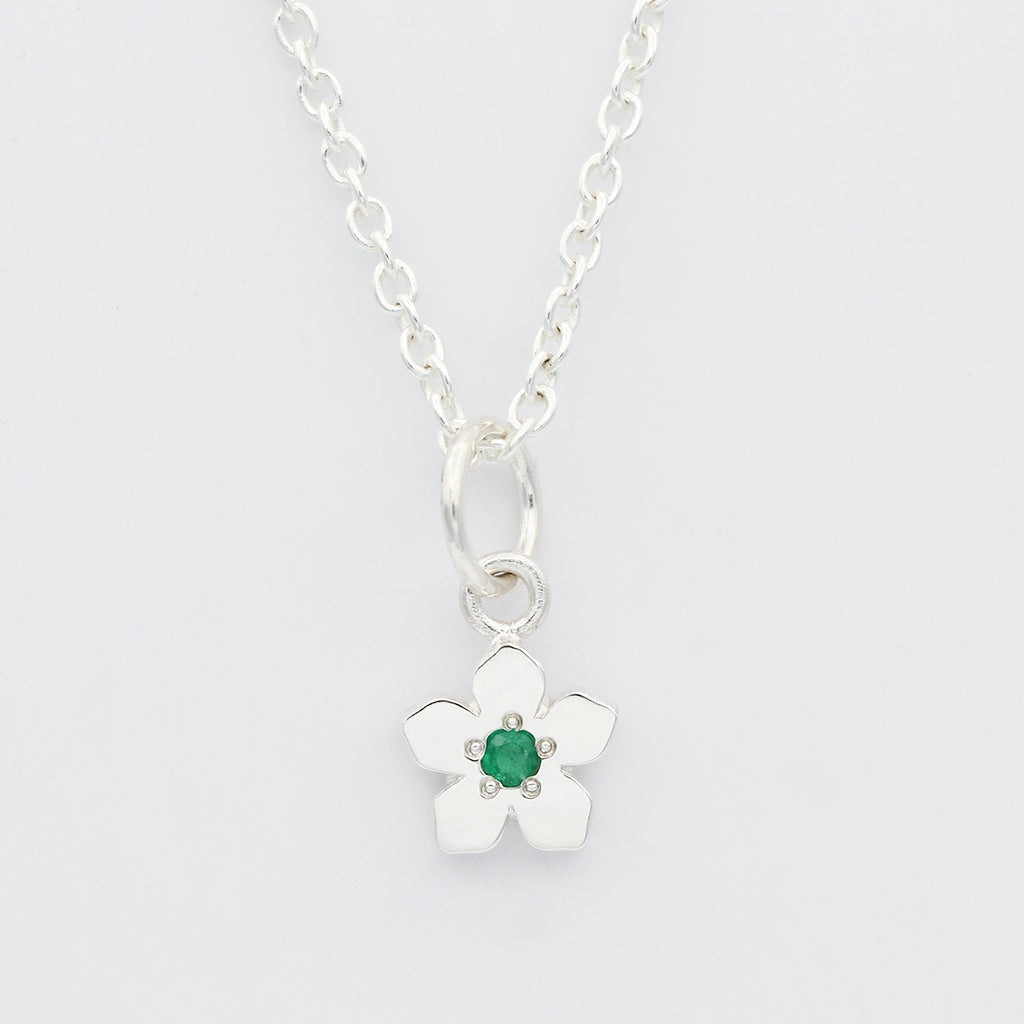 emerald flower necklace