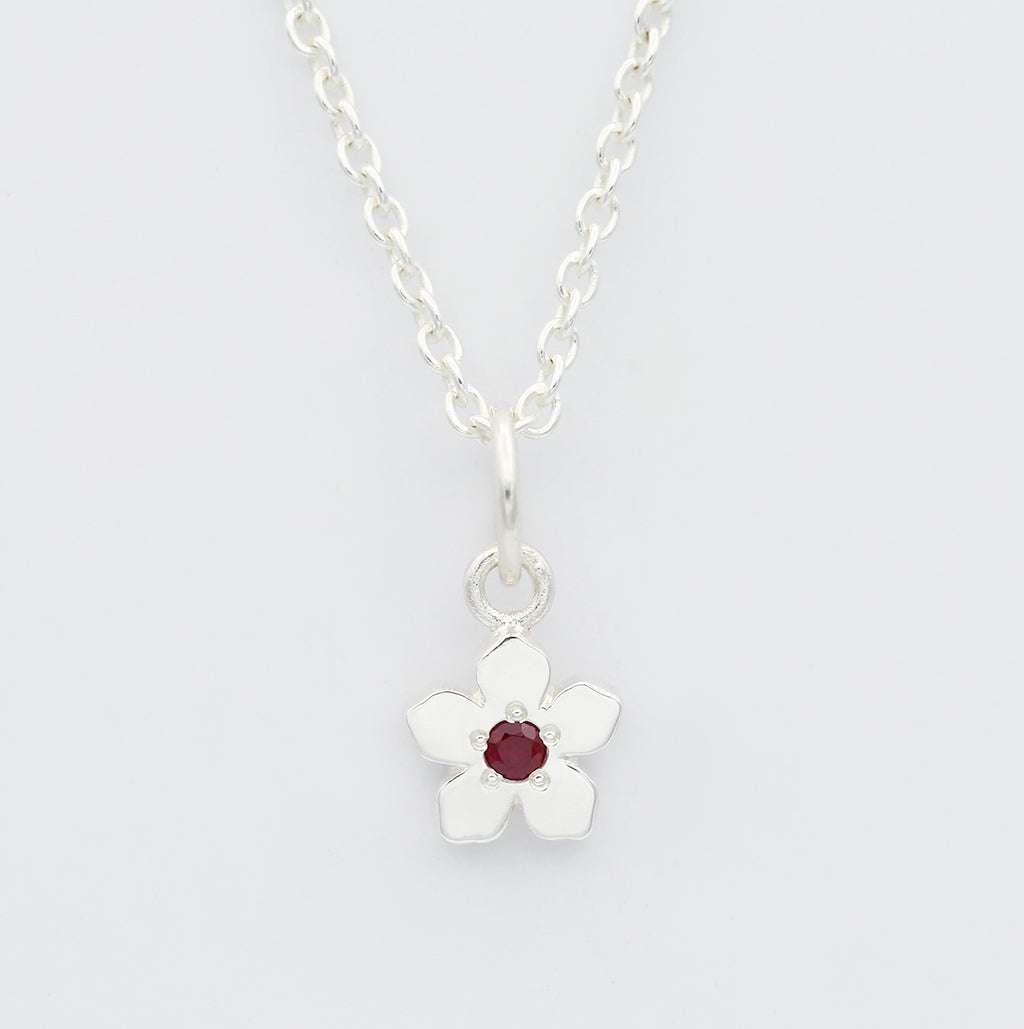 ruby flower necklace