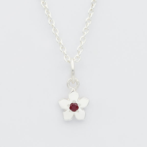 ruby flower necklace