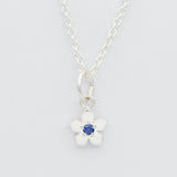 sapphire flower necklace
