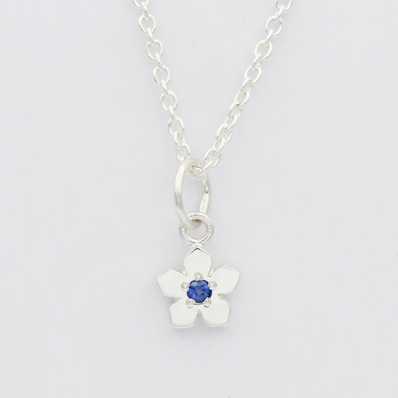 sapphire flower necklace