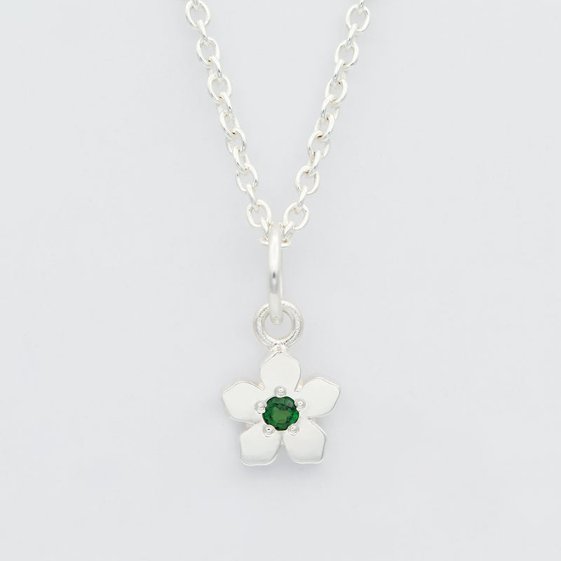 October birthstone flower necklace
